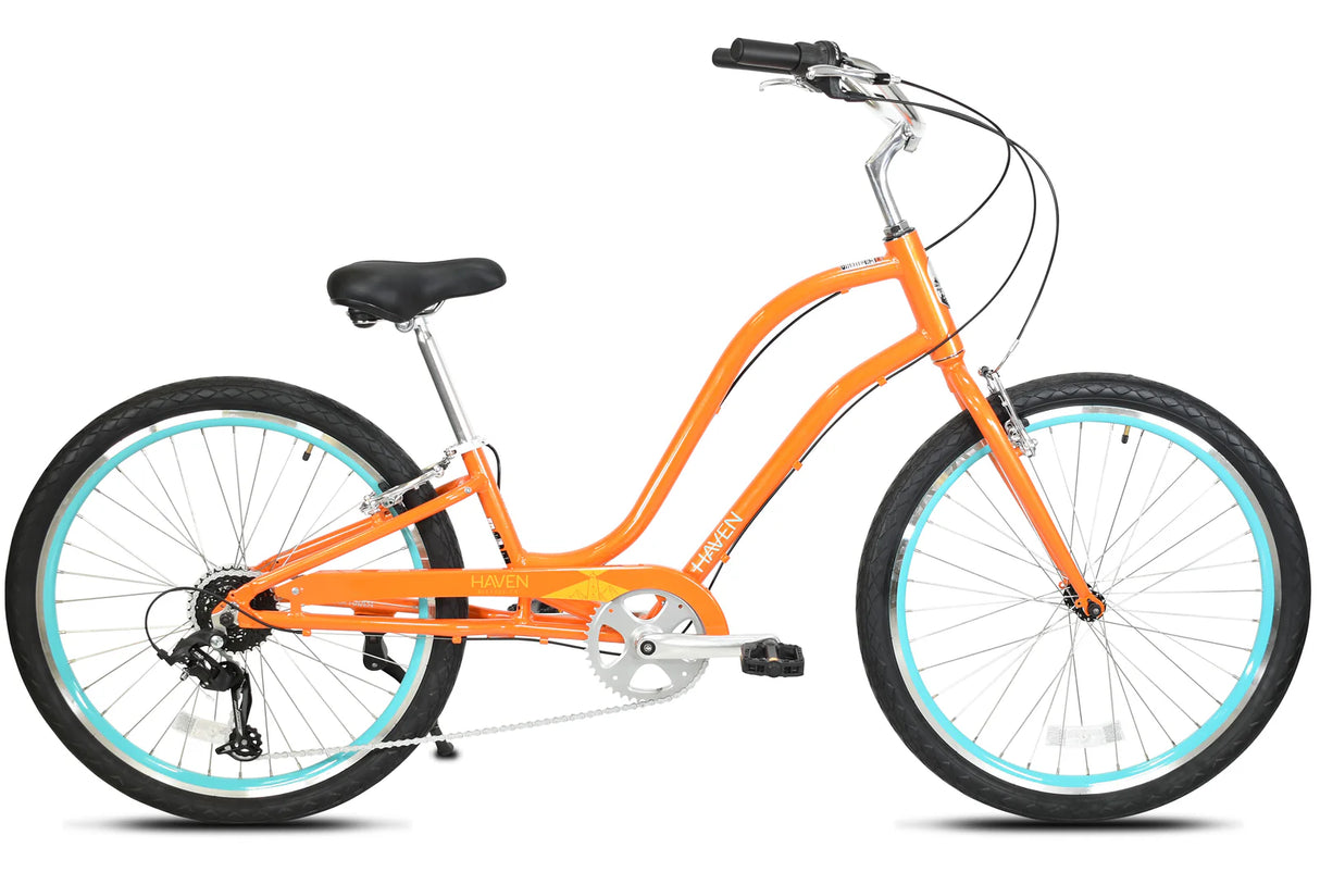 Haven Odyssey 7-Speed Step-Thru aluminum Beach Cruiser Bike