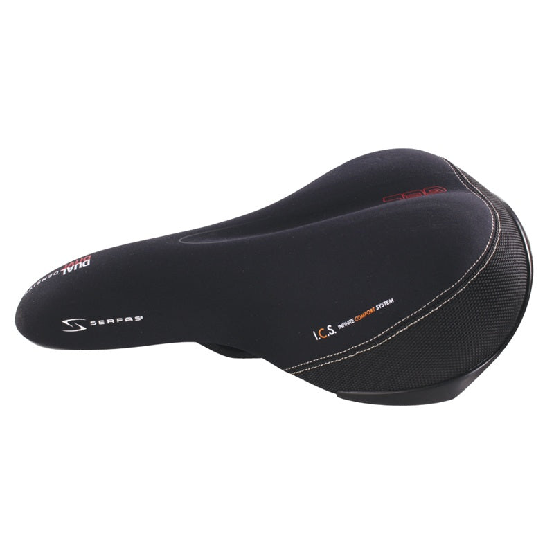Serfas Dual Density DDM-200 Comfort Bike Saddle with Lycra