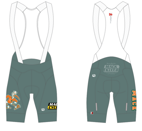 Giordana Women's MACK Team Hurricanes FR-C Pro Bibs | SEXY SAGE