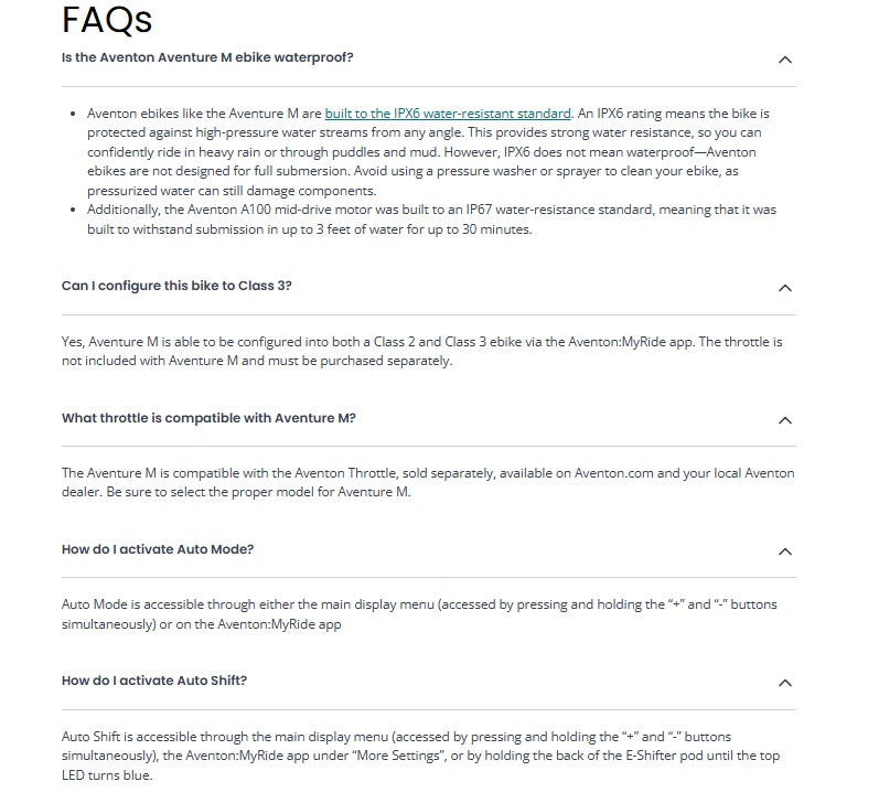 Aventon Aventure M Front Suspension Mountain E-Bike