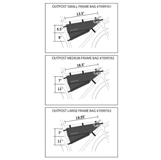 Blackburn Design Outpost Bicycle Frame Bag - Large