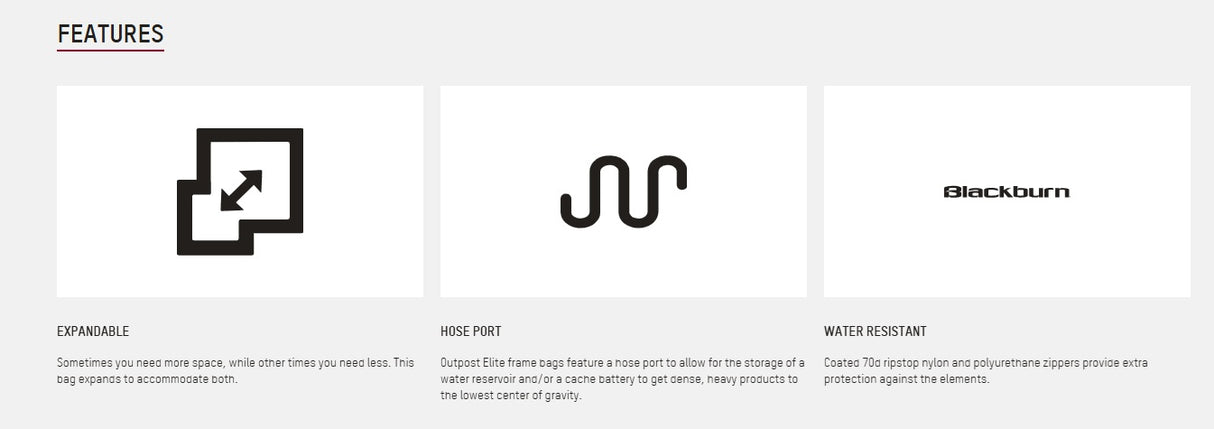 Blackburn Design Outpost Bicycle Frame Bag - Large