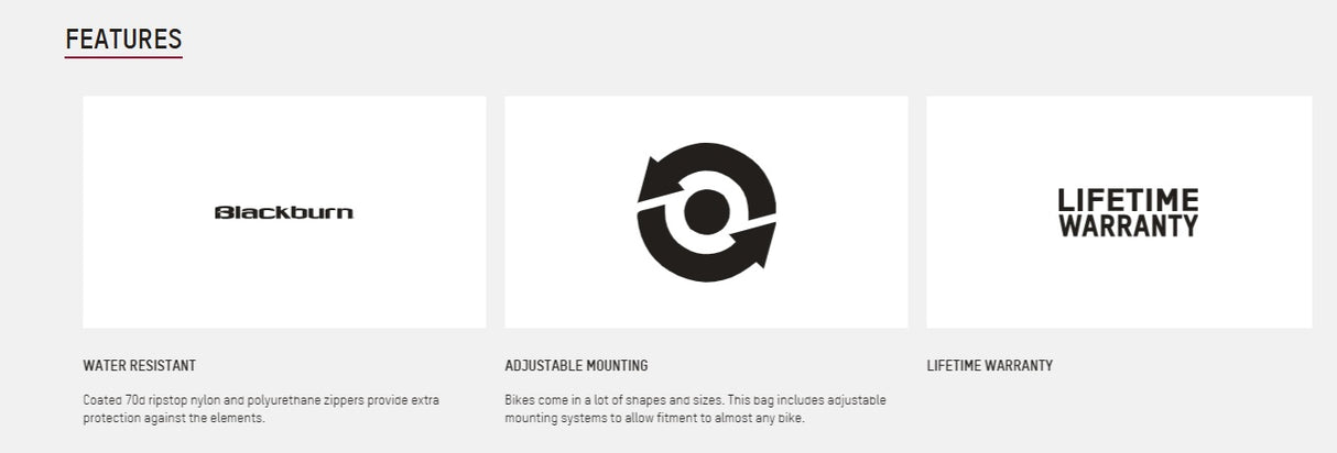 Blackburn Design Outpost Bicycle Frame Bag - Large