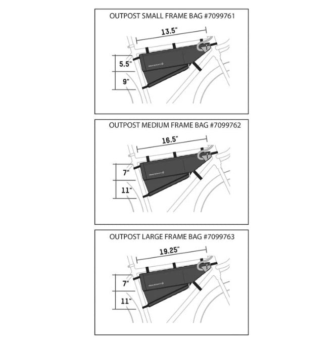 Blackburn Design Outpost Bicycle Frame Bag - Medium