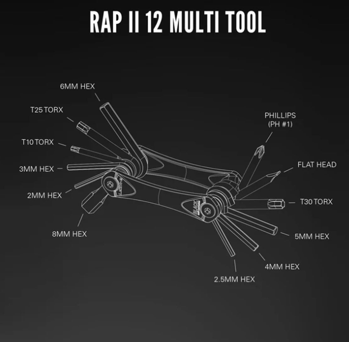 Lezyne RAP II 12 Compact Bicycle Multi Tool