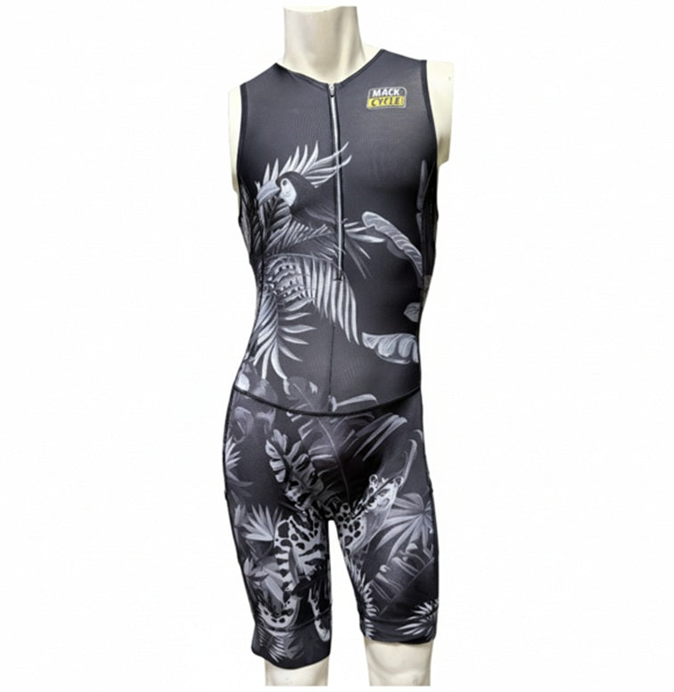 Men's Wild Animals Sleeveless Triathlon Race Suit