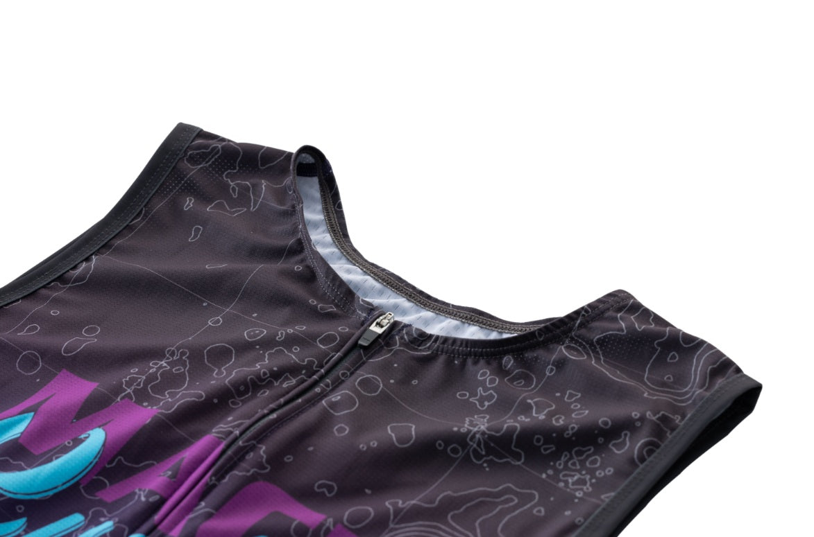 Mack Cycle Key West Women's Purple Sleeveless Triathlon Race Suit