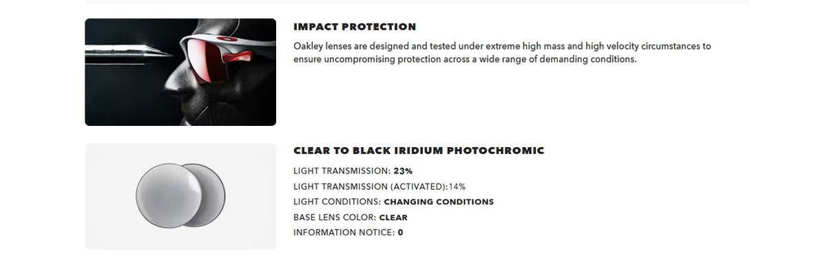 Oakley Sutro Sports Performance Photochromic Sunglasses