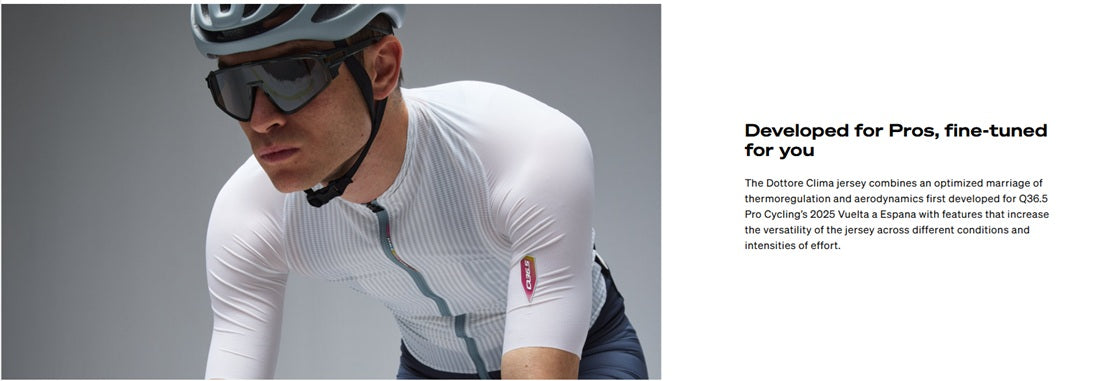 Q36.5 Dottore Clima Full Zip Short Sleeve Cycling Jersey