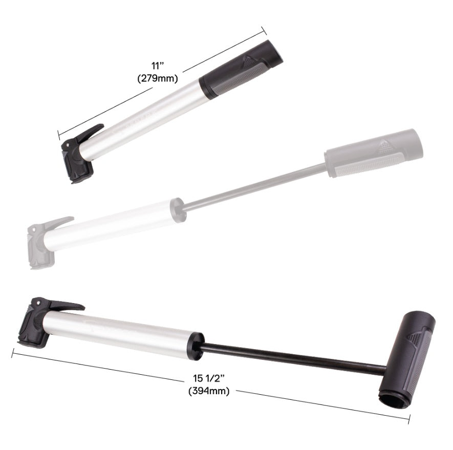 Serfas BS-2D Big Stick Dual Head Mini Bicycle Pump