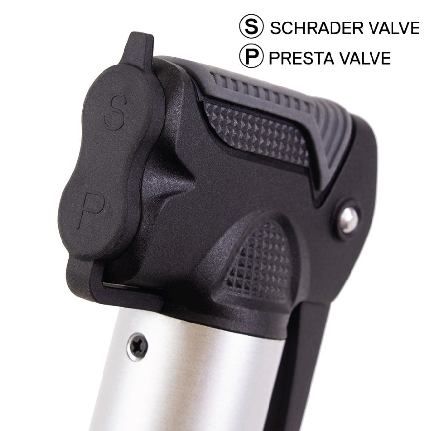 Serfas BS-2D Big Stick Dual Head Mini Bicycle Pump