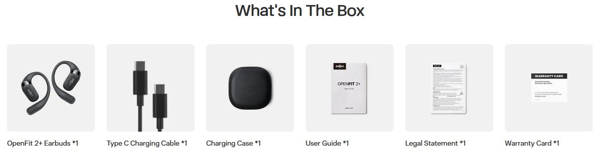 Shokz OpenFit 2+ Open-Ear Design Dolby Audio Wireless Earbuds