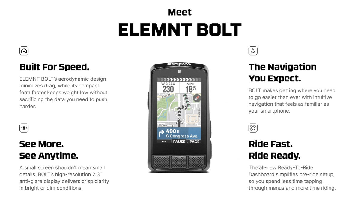 Wahoo ELEMNT BOLT 3 GPS Bike Computer