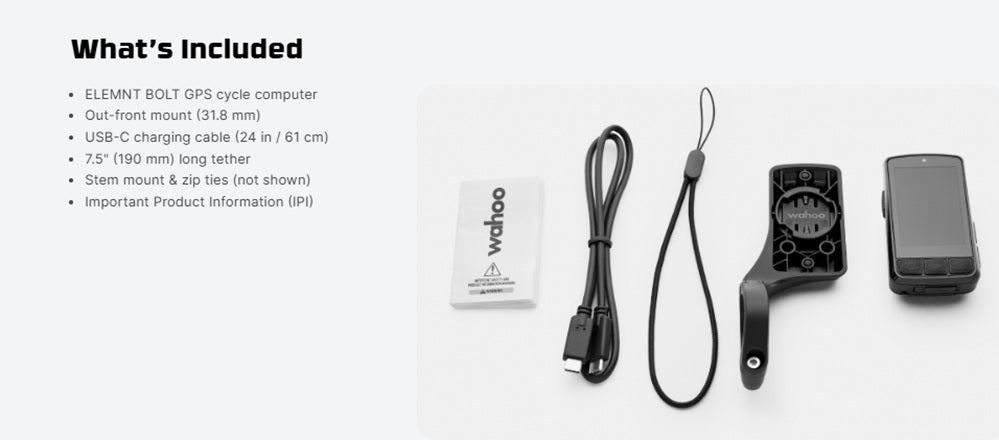 Wahoo ELEMNT BOLT 3 GPS Bike Computer