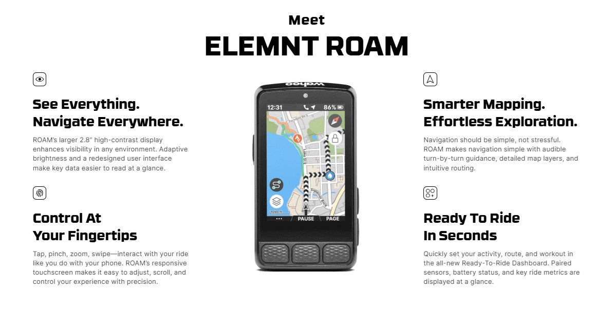 Wahoo ELEMNT ROAM 3 GPS Bike Computer