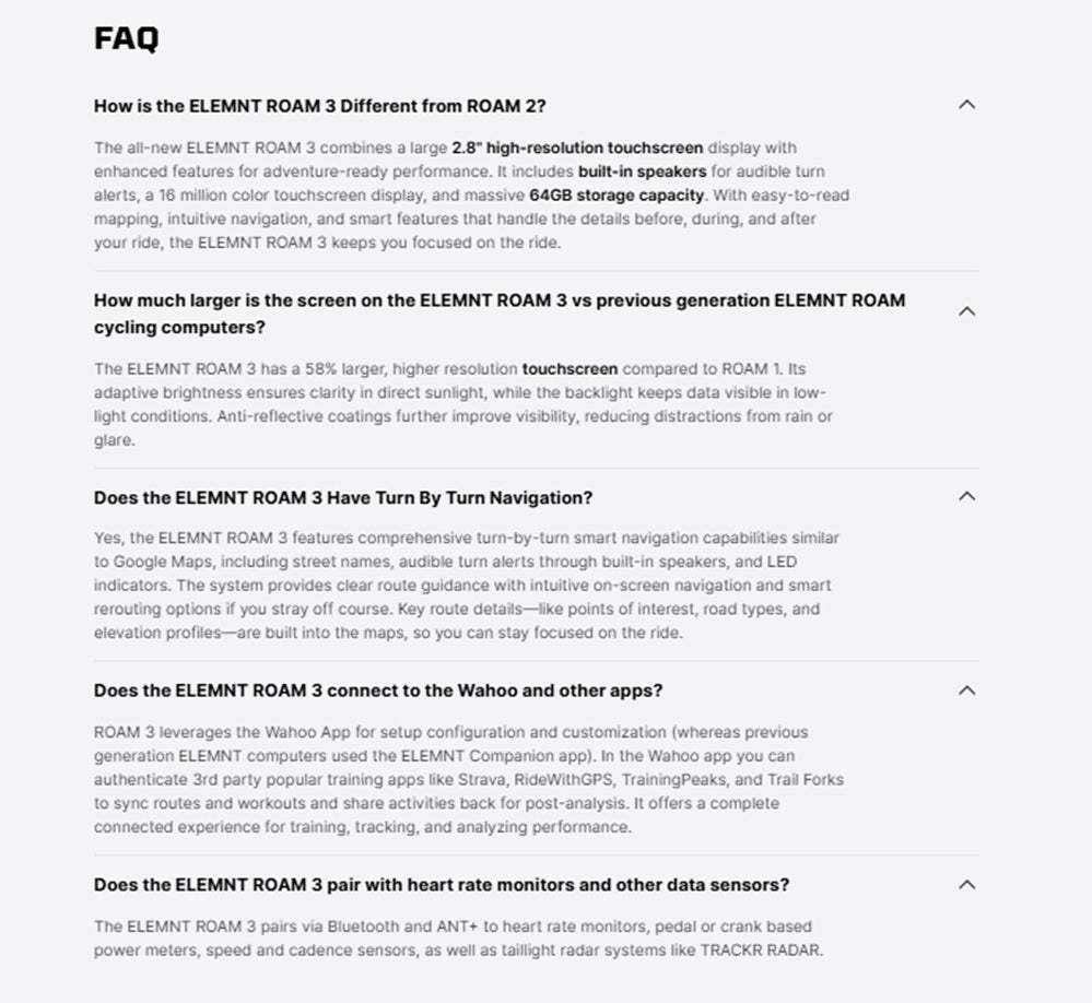 Wahoo ELEMNT ROAM 3 GPS Bike Computer