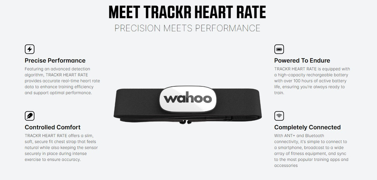 Wahoo TRACKR Heart Rate Monitor - Rechargeable