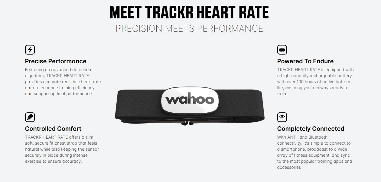 Wahoo TRACKR Heart Rate Monitor - Rechargeable