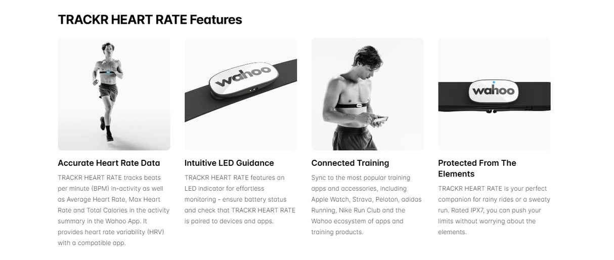 Wahoo TRACKR Heart Rate Monitor - Rechargeable