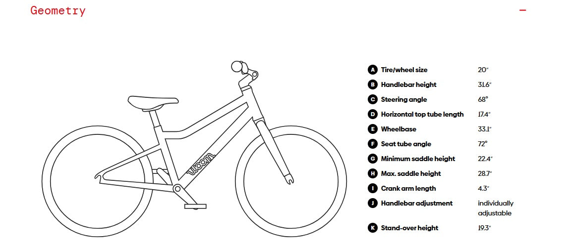 Woom GO 4 20 Inch 7 Speed Kid's Bike (Recommended for Height 3'9" to 4'3")