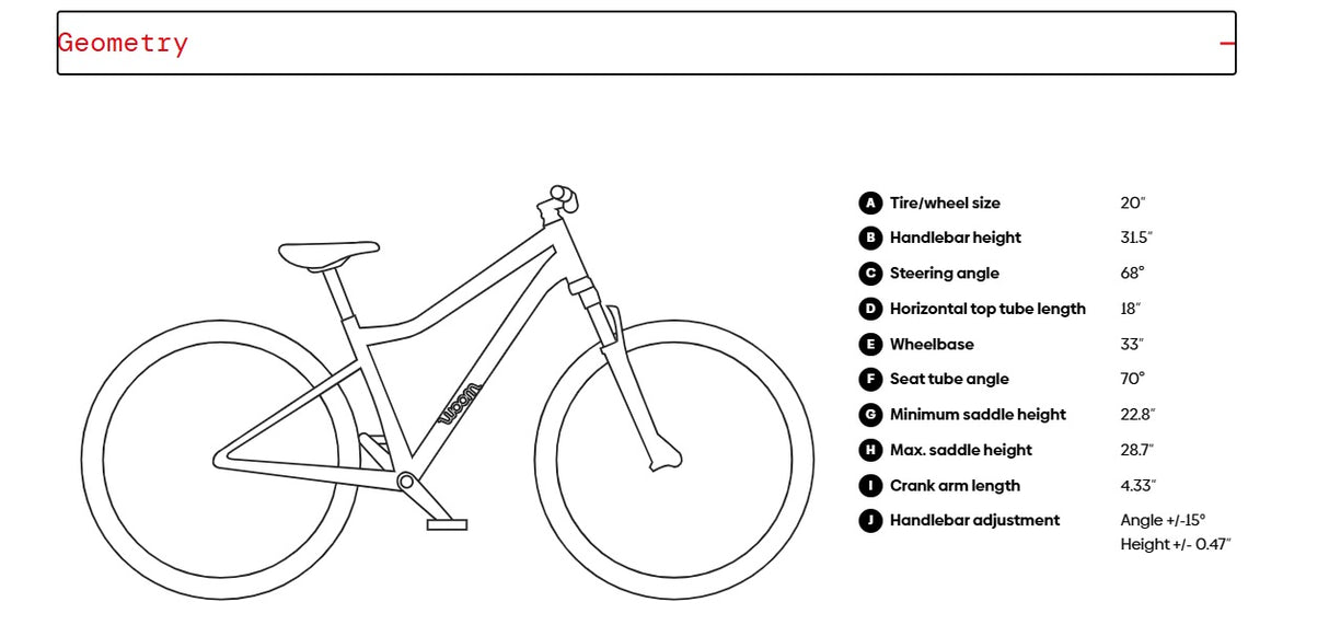 Woom Off Air 4 20" 9 Speed Kid's Mountain Bike (Recommended for Height 3'10" - 4'3")