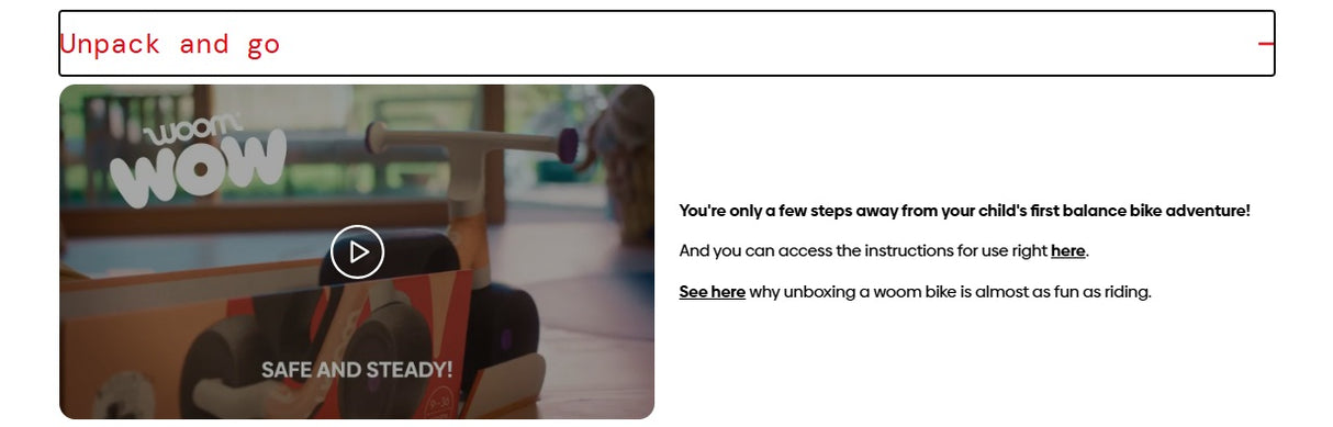 Woom Wow Self-balancing Toddler Balancing Bike