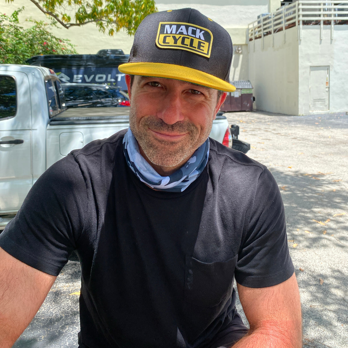 Mack Cycle Rare Non-Slant Logo Sport-Tek® Yupoong® Flat Bill Snapback