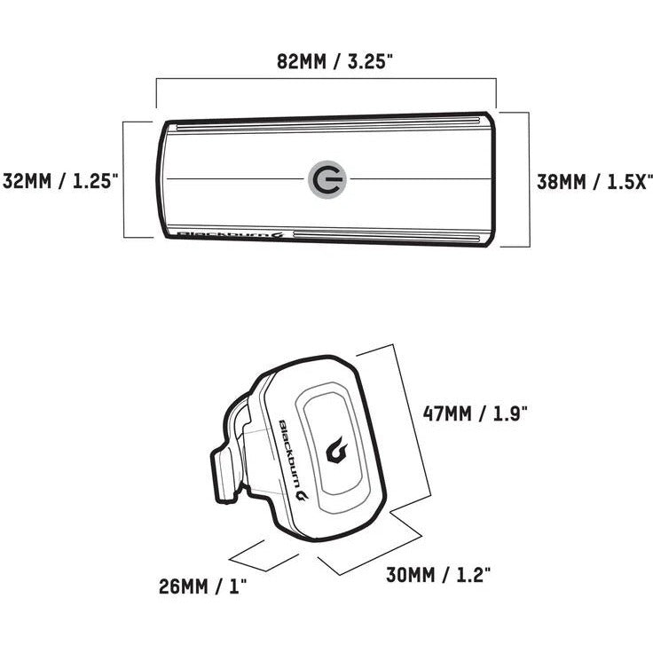 Blackburn Dayblazer 400 Front Light + Click USB Rear Light Combo Set