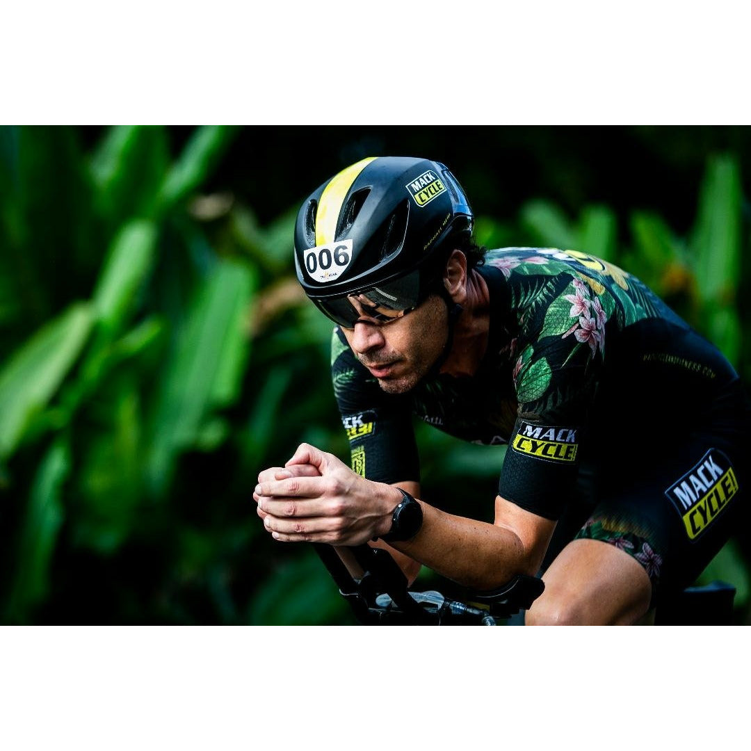 Men's Mack Team Kona Tri Suit - Black Hibiscus Fade