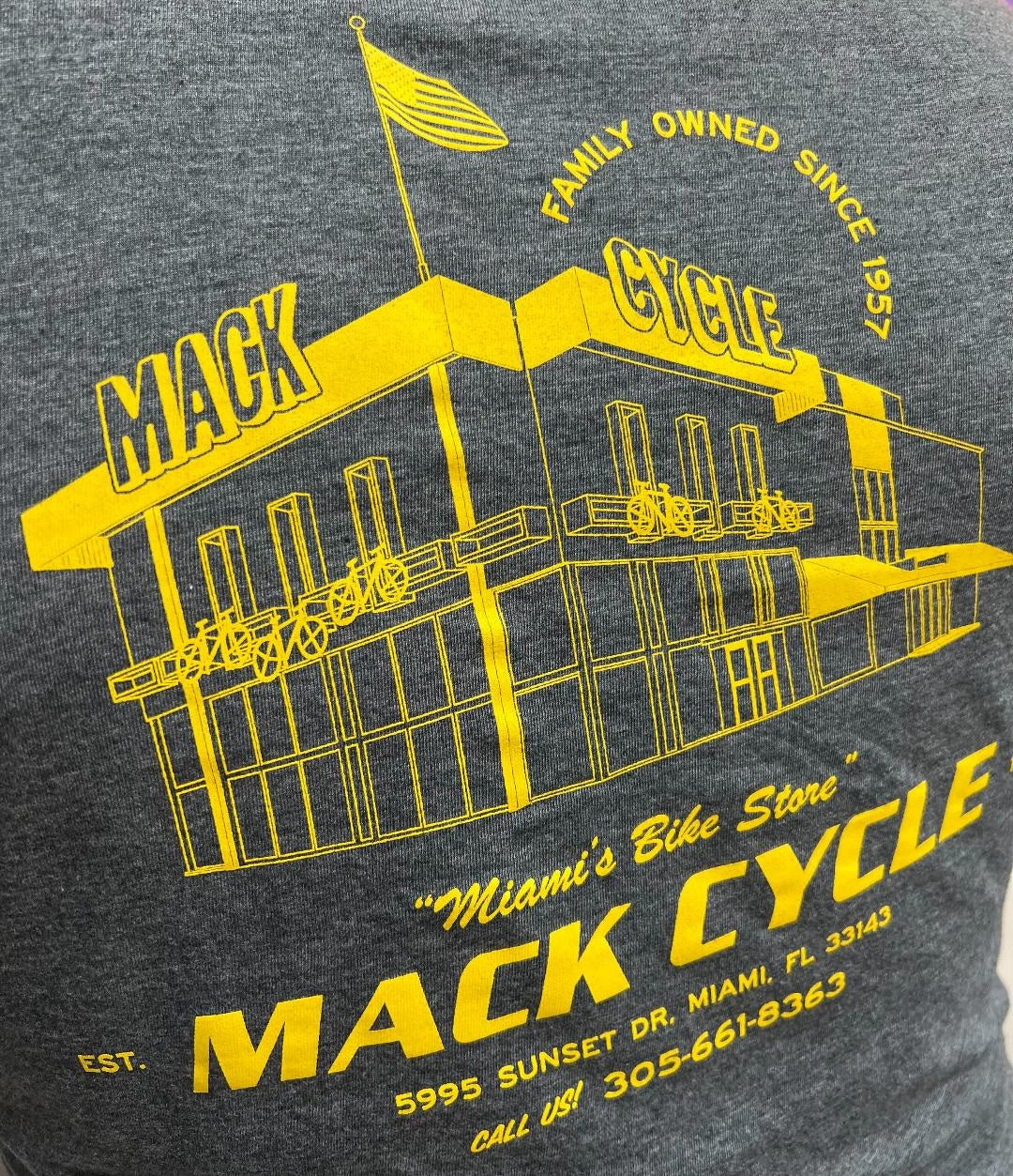 Call Us! Mack Cycle HQ Tee - XS / GreyYellow