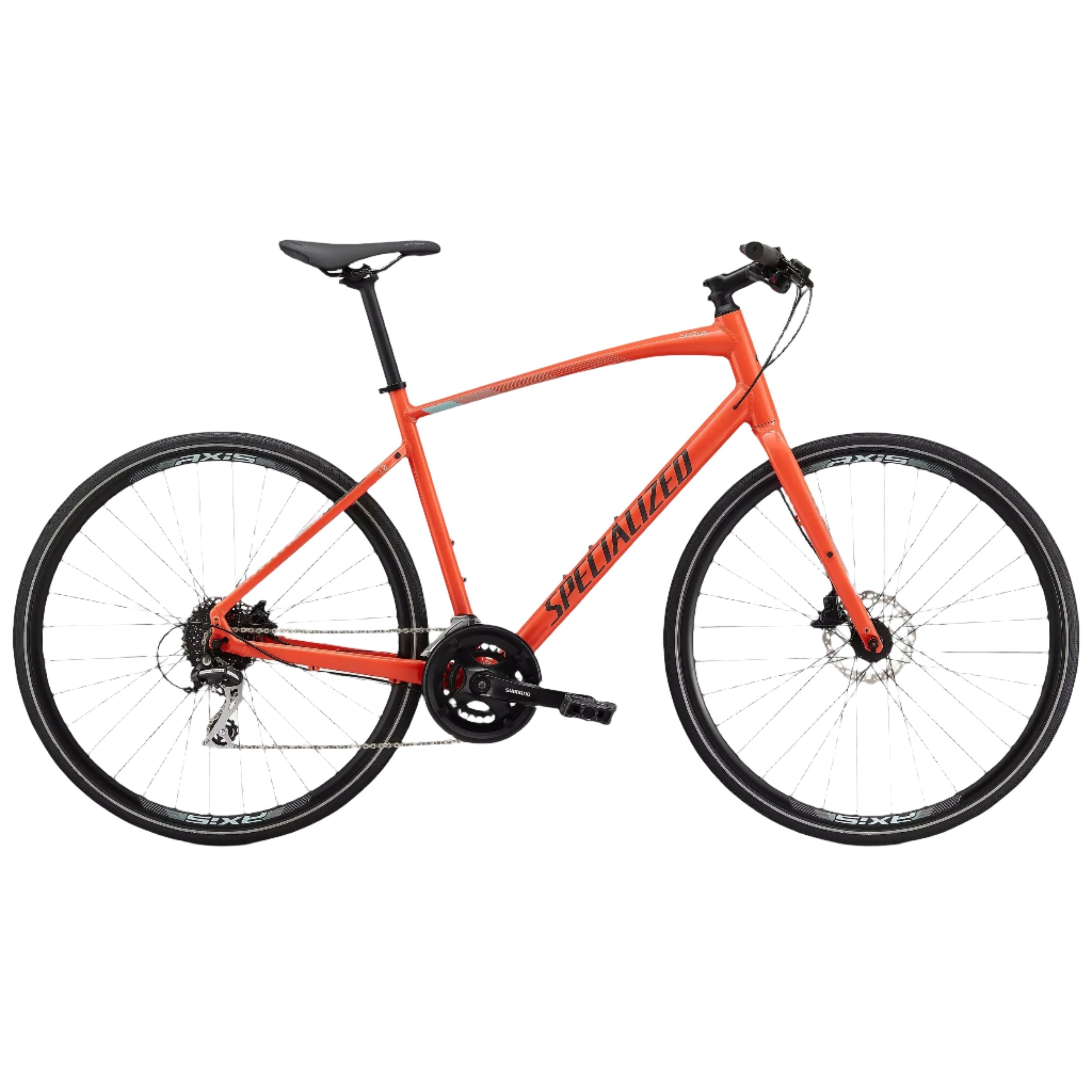 Specialized Sirrus 2.0 Disc Hybrid Bike - XXS /  GlossVividCoral/SummerBlue/SatinBlackReflective