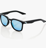 100% Hudson Performance Sunglasses with MatteBlack Frame and HiPer Blue Lenses