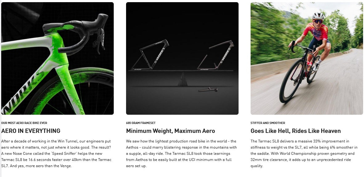 Specialized Tarmac SL8 Comp Shimano 105 Di2 12 Speed Carbon Disc Road Bike