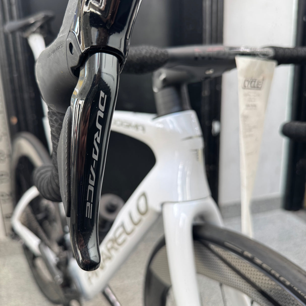 Pinarello Dogma F Dura Ace Di2 Carbon Road Bike with Princeton Wake 6560 - B633 - Crystal White -  54cm