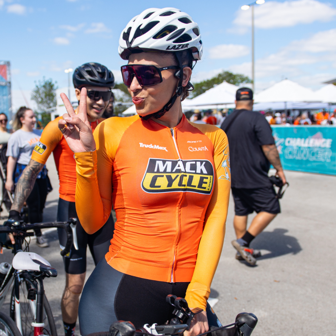 Mack Cycle x Team Hurricanes Neon Orange - Women's Long Sleeve Cycling Jersey