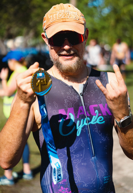 Mack Cycle Key West Purple Men's Sleeveless Triathlon Top