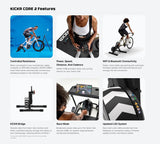 Wahoo KICKR CORE 2 with Zwift Cog and Click Smart Bicycle Trainer