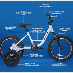 BCA FatWheels Adaptive 20" Training Wheel Bike (Recommended Height - 4'5" - 5'2"