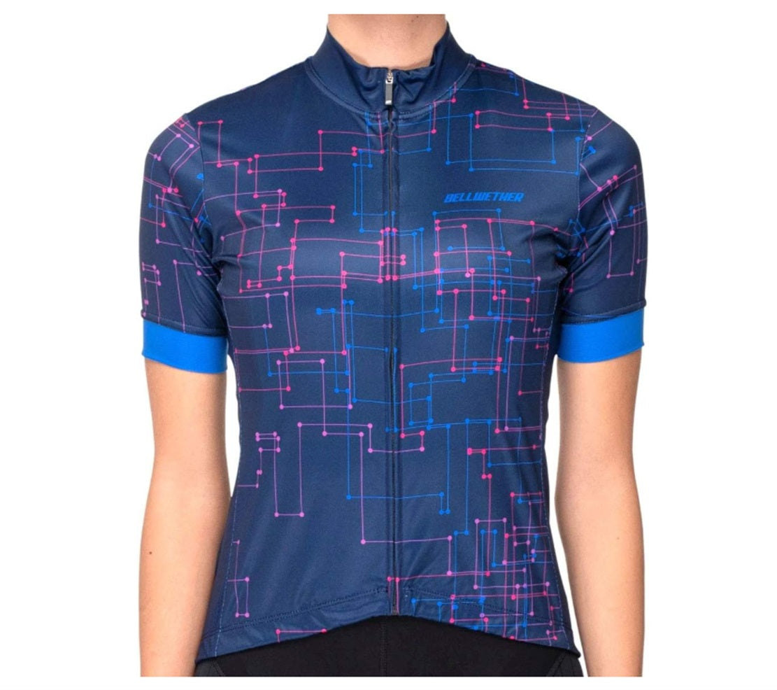 Bellwether Women's Galaxy Short Sleeve Full Zipper Cycling Jersey