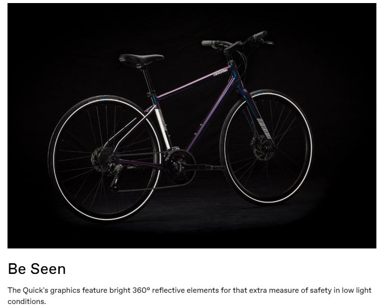 2023 Cannondale Quick 3 Shimano Cues 9 Speed Hybrid Disc Bike