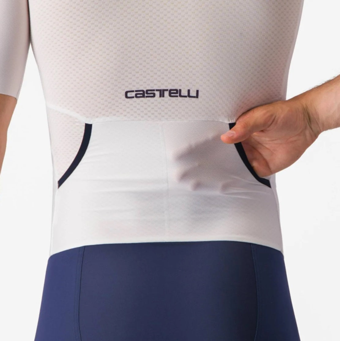 Castelli SanRemo Triathlon Ultra Speed Suit - Ivory/BelgianBlue