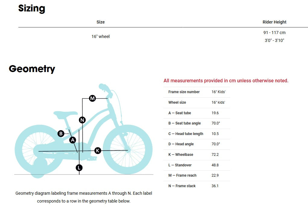 Electra Sprocket 16" Kid's Bike (Recommended for height 3'0" - 3'10")