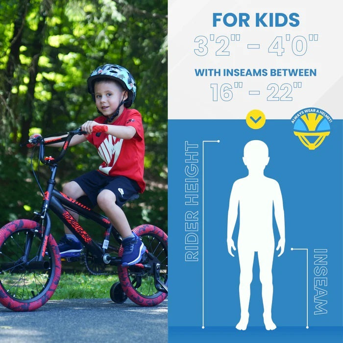 Kent Madd Gear 16 Inch Kids Bike - Black / Red (Recommended for Height 3'2"-4'0")