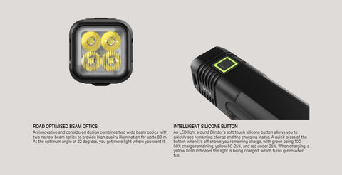 Knog Blinder 600 Front Plus Rear Bike Light Set