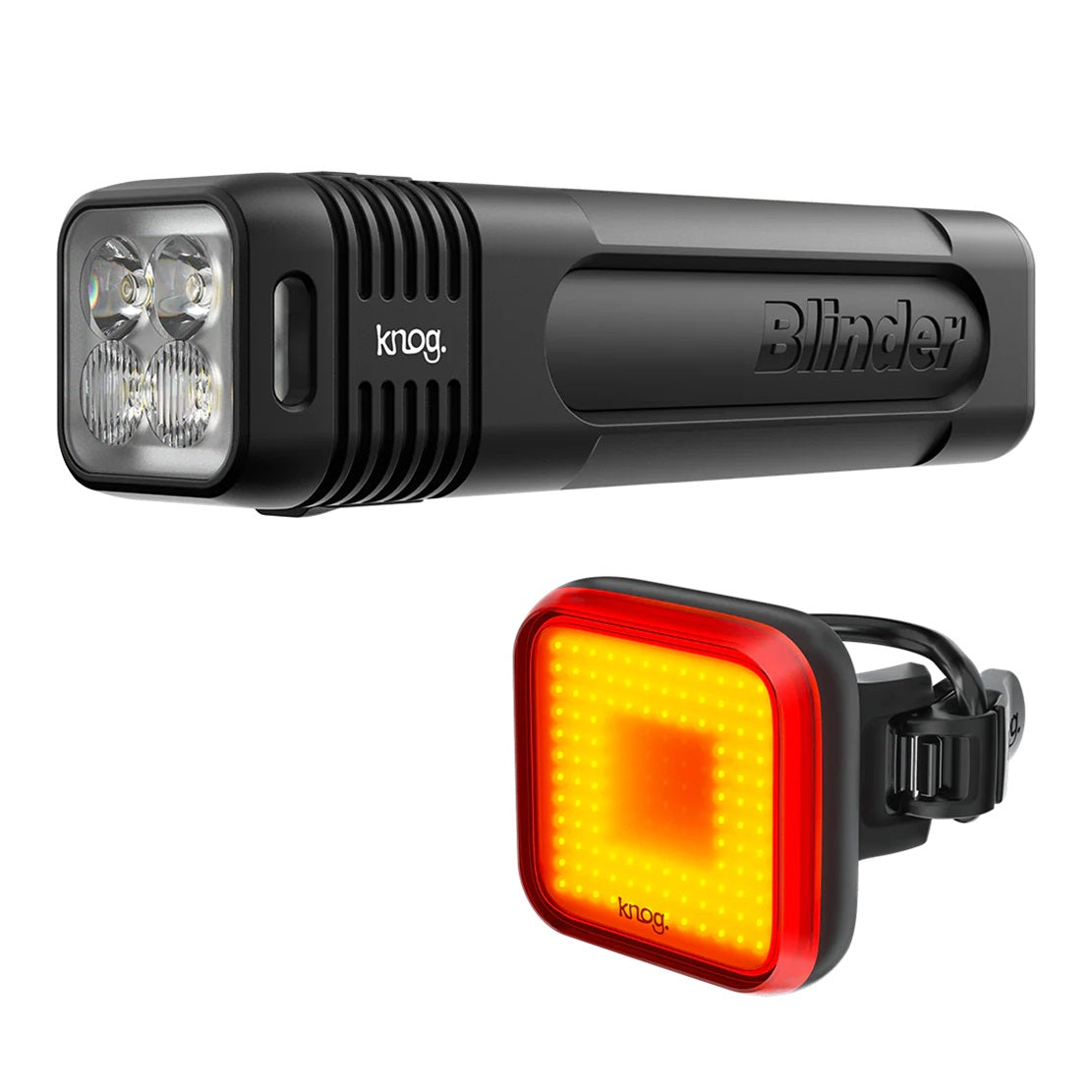 Knog Blinder 900 Front and Blinder Square 100 Rear Light Combo Set