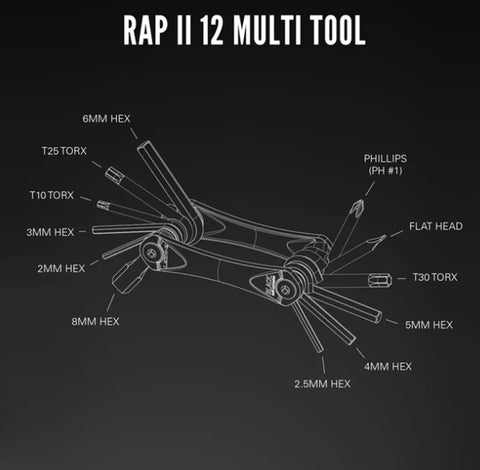 Lezyne RAP II 12 Compact Bicycle Multi Tool