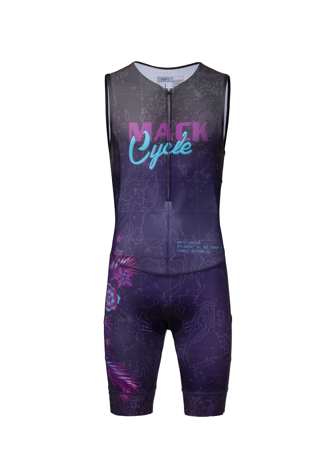 Mack Cycle Key West Purple Sleeveless Triathlon Race Suit