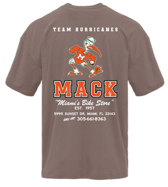 Team Hurricanes x Mack Cycle "Hunting Season" Vintage Brown Short Sleeve Tee