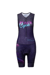 Mack Cycle Key West Women's Purple Sleeveless Triathlon Race Suit