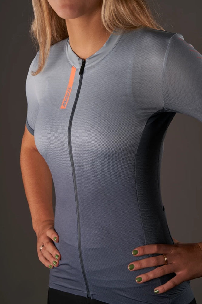Mavic Women's Essential Graphic Full Zipper Short Sleeve Cycling Jersey